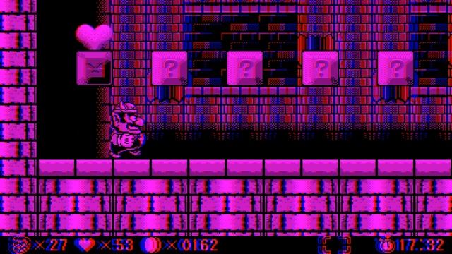 [3D anaglyph] Virtual Boy Wario Land (1995) [Virtual Boy]