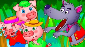 Мультик для детей Три Поросёнк - Сказка для малышей Три Поросёнка