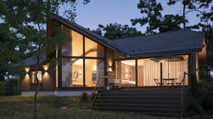 Дом в стиле хайтек из CLT в Екатеринбурге