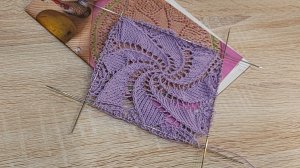 Салфетка спицами // Видеоописание часть 2
