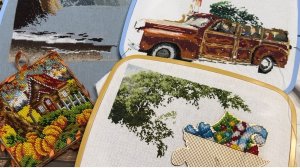 Вышивка крестом/ Залив/Маковое поле/Закусочная/Бисер/«Сентябрь»:оформление .