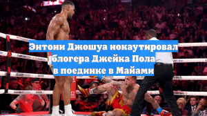Энтони Джошуа нокаутировал Джейка Пола в боксёрском поединке