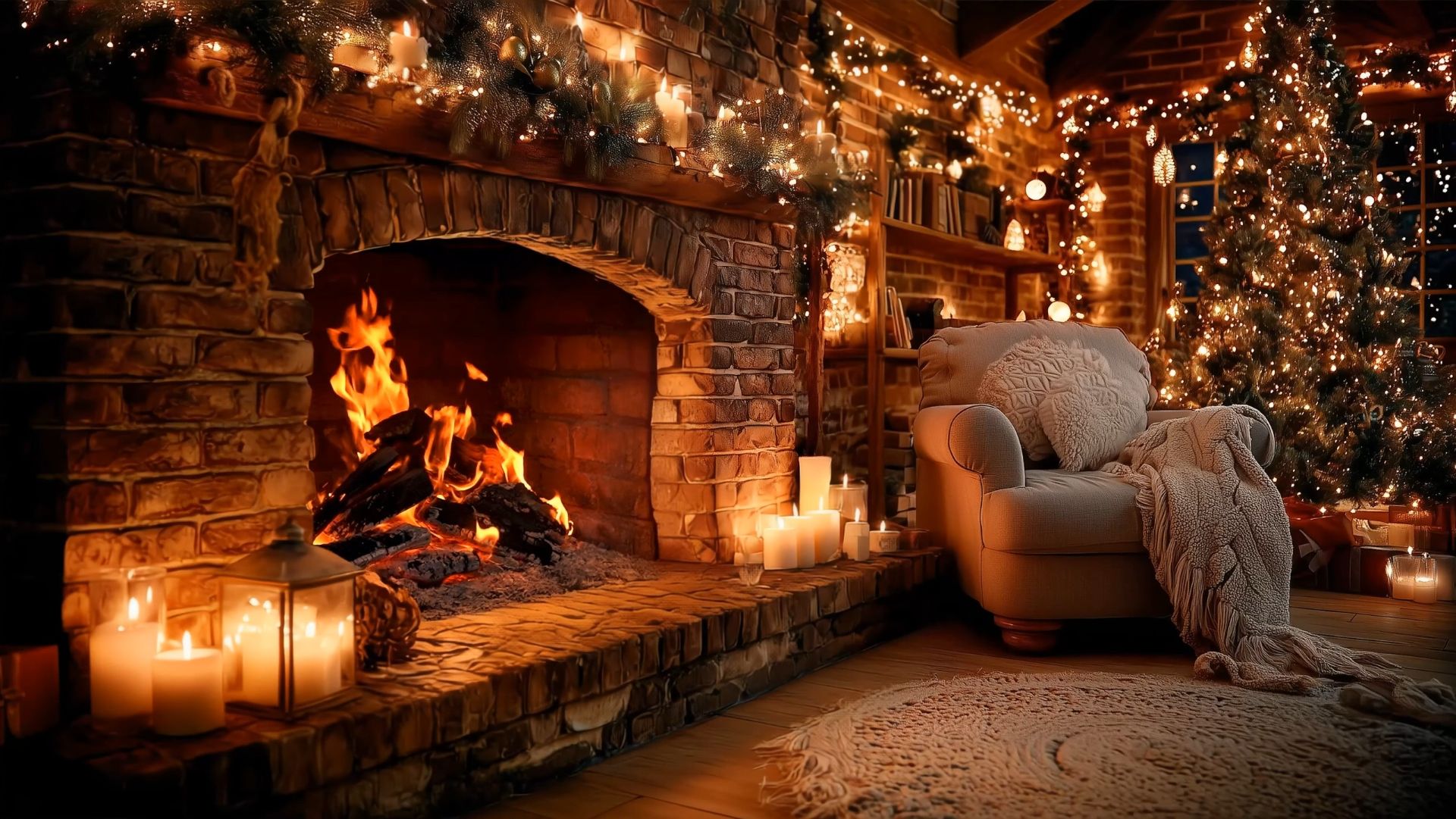 🔥 Приятный Вечерний Камин | Звуки хрустящих дров, Новогодняя Атмосфера смотреть онлайн