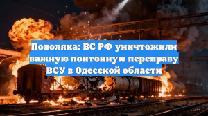 Подоляка: ВС РФ уничтожили важную понтонную переправу ВСУ в Одесской области