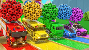 Мультики для детей про машинки Школьный Автобус Пожарная Машина Камаз Песня Акулёнка Детские песенки