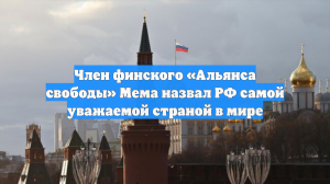 Член финского «Альянса свободы» Мема назвал РФ самой уважаемой страной в мире