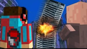 МЫ ВЗОРВАЛИ НЕБОСКРЁБ БАЗЫ БОЛЬШЕ НЕТ ВЫЖИВАНИЕ В ЗОМБИ ГОРОДЕ ЗОМБИ АПОКАЛИПСИС В МАЙНКРАФТ #14