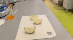 Предотвращение  фер-го окисления полифенолов в яблоке с помощью сока лука и аскорбиновой кислоты