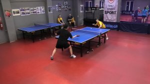 1/4 ф. МИКСТ 31 очко Минин/Шамахова (1253) - Панов/Ли (1061) 14.12 настольный теннис СПб