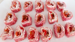 Закусочные колбасные рулетики 🫔 / На праздничный 🎊🥳🎉 стол.