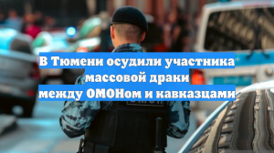 В Тюмени осудили участника массовой драки между ОМОНом и кавказцами