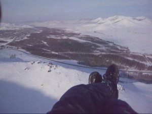 Полёт с горы Хайбар. Туран. Республика Тыва.