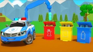 Песня полицейского 🚓🚨 - Помогите полицейской машине - Детские стишки и песенки для малышей