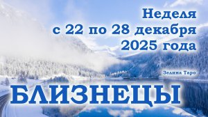 БЛИЗНЕЦЫ | ТАРО прогноз на неделю с 22 по 28 декабря 2025 года