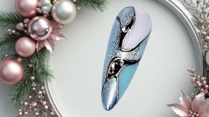 Нежный новогодний нейл-арт 2026. МК