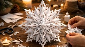 Объемные снежинки ❆ 3D ❆ своими руками ❆ Снежинка из бумаги для Нового года ❆ Новогодняя музыка ❆