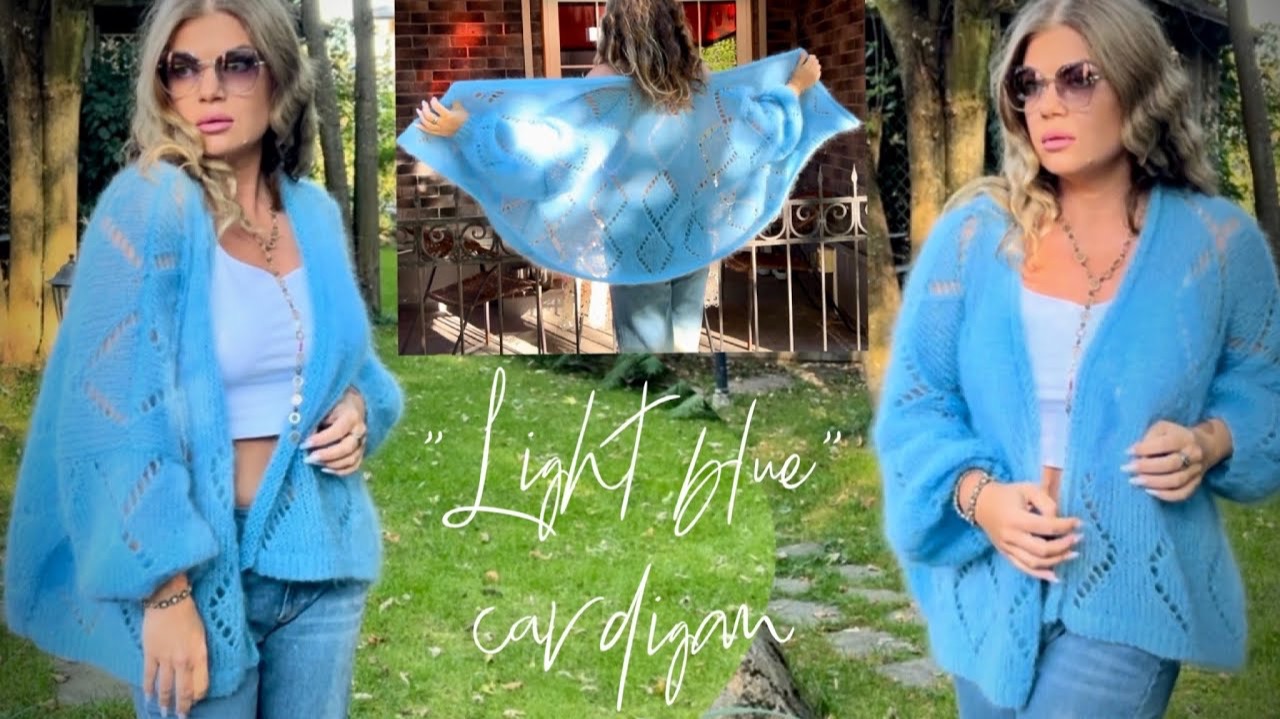 БОМБИЧЕСКИЙ КАРДИГАН "LIHGT BLUE" ГОТОВ! ПОДРОБНЫЙ МАСТЕР-КЛАСС ДЛЯ НАЧИНАЮЩИХ! смотреть онлайн