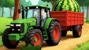 Зелёный трактор