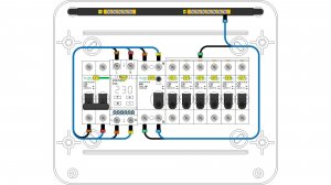 Визуализация электрощита на 12 модулей в программе Visio с помощью фигур TimVisio.