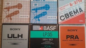Обзор магнитной ленты Славич Б 3716 ,Свема Б 3715,Orwo, Basf Lpr 35,RTM lpr 35,Sony ULH -7,Sony PRA