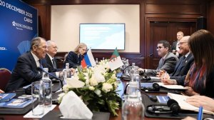 Министр С.В.Лавров с переговоры Министром иностранных дел Алжира А.Аттафом, Каир, 20 декабря 2025 г.
