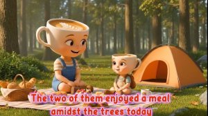 Балерина Капучино с малышкой идут в поход.