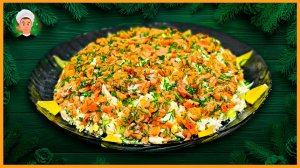 Нежный и сытный салат с красной рыбой для новогоднего стола!