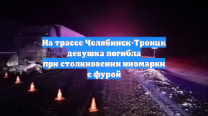 На трассе Челябинск-Троицк девушка погибла при столкновении иномарки с фурой