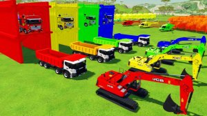 КАТАЕМСЯ ПО КРУТЫМ ТРАССАМ НА ФЕРМЕ - МУЛЬТИКИ ПРО РАЗНОЦВЕТНЫЕ ГРУЗОВИКИ И МАШИНКИ ДЛЯ ДЕТЕЙ 🚜 #4