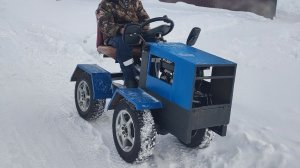 самодельный минитрактор первый выезд (видео 22)