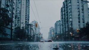 Промокший город