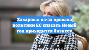 Захарова заявила о спасении Нового года простыми немцами из-за провала ЕС