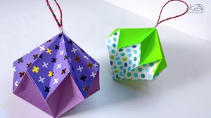 Шарик игрушка из бумаги. Поделки на НГ своими руками