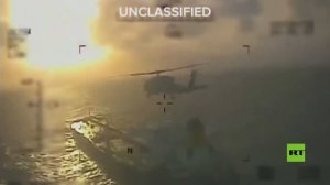 مشاهد لإنزال قوات أمريكية على ناقلة نفط قبالة فنزويلا