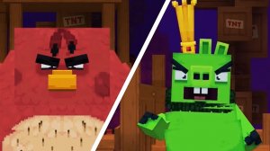 Энгри бердс в Майнкрафт (Minecraft)  Теренс vs Леонард