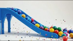 Веселые мультики для малышей разноцветные шарики падают с горки яркие цвета краски песенки для детей