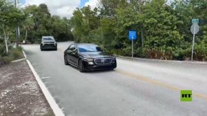 موكب الممثل الخاص للرئيس الروسي كيريل دميترييف في طريقه إلى المحادثات مع ويتكوف وكوشنر في ميامي