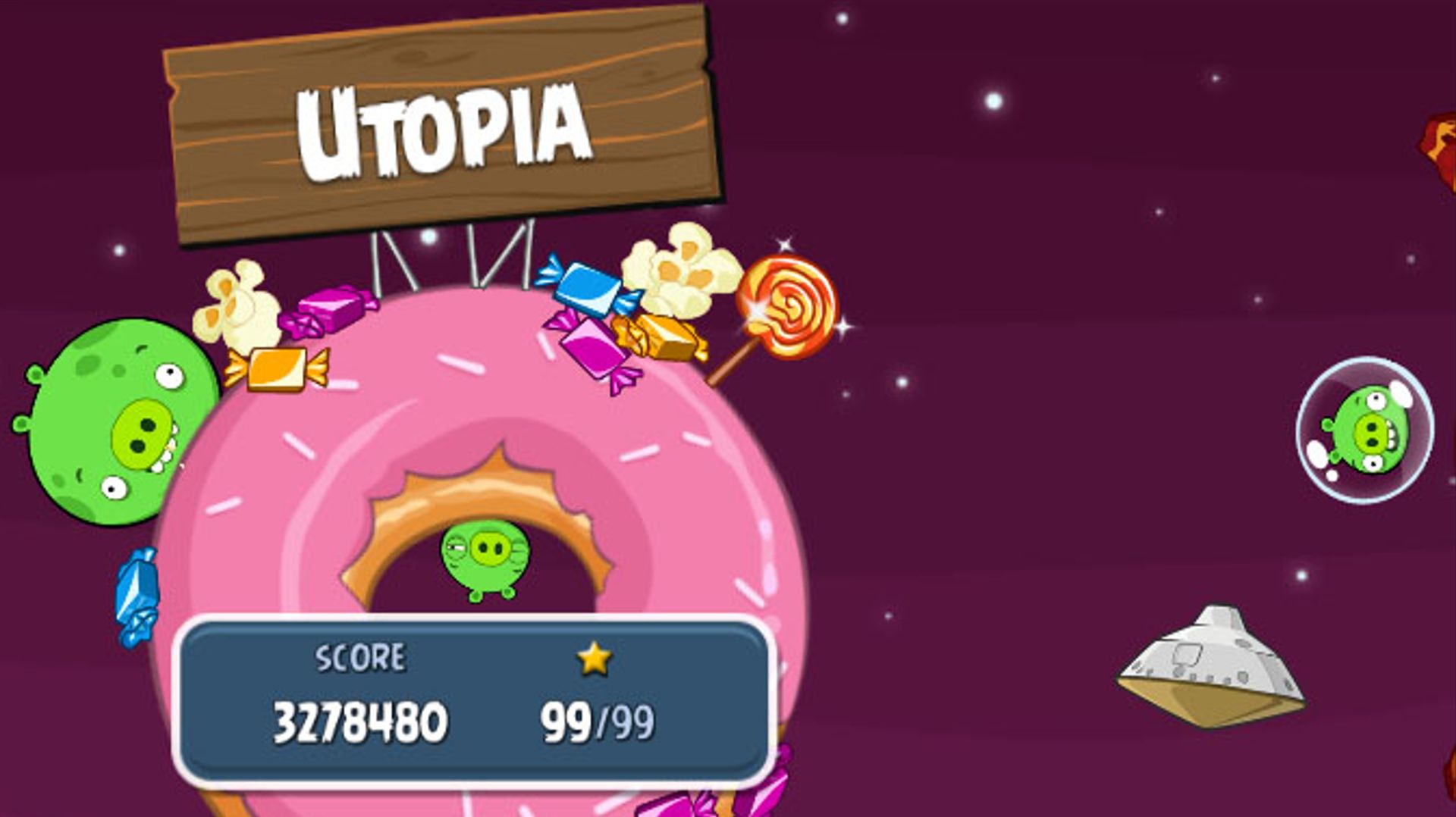 Angry Birds Space. UTOPIA (уровень 7) 3 stars. Прохождение от SAFa
