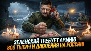 💥Себастиан Сас | Новый ультиматум Зеленского: Армия в 800 000 и давление на Москву