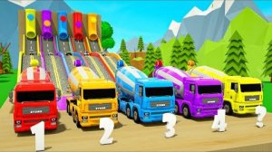 Малышка Шарк — детские песенки, милая игрушечная машинка, игра с разноцветными горками