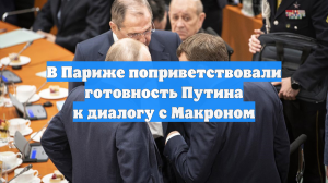 В Париже поприветствовали готовность Путина к диалогу с Макроном