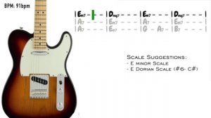 Oozing Smooth Funk Guitar Backing Track in Em