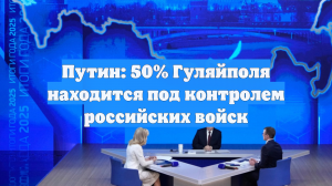 Путин: 50% Гуляйполя находится под контролем российских войск