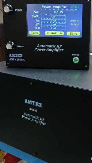 Усилитель автомат на 2-х ГУ74Б с выносным пультом