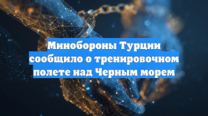 Минобороны Турции сообщило о тренировочном полете над Черным морем