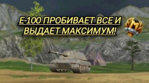 Е-100 пробивает всё и выдает максимум!
