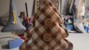 Идеи для елочек из ткани//Мои работы 🪡 🧵 🎄