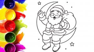 Дед Мороз рисуем и раскрашиваем/ новогодние рисунки
