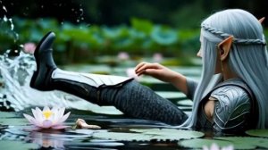 Русалка спалилась, лягушку или жабу наверно пинала