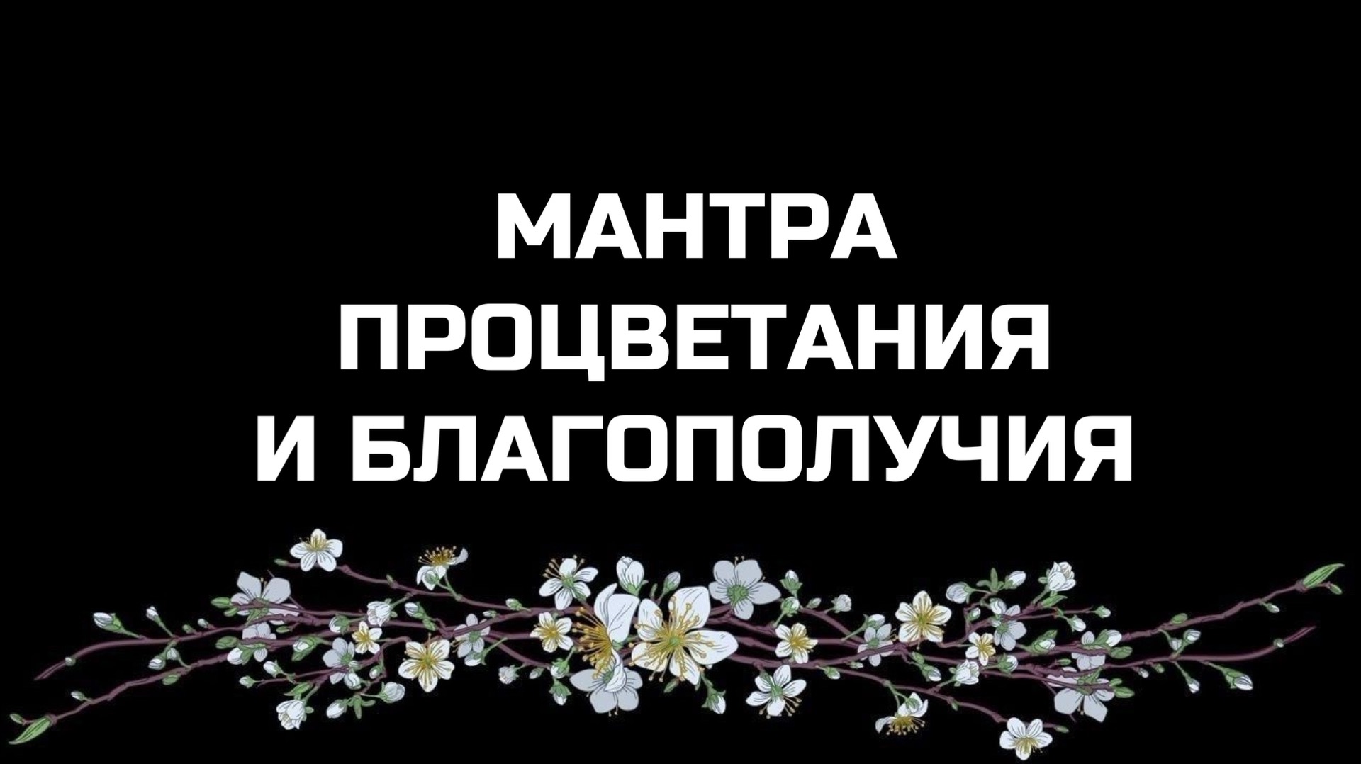 МОЩНАЯ МАНТРА ПРОЦВЕТАНИЯ И БЛАГОПОЛУЧИЯ
